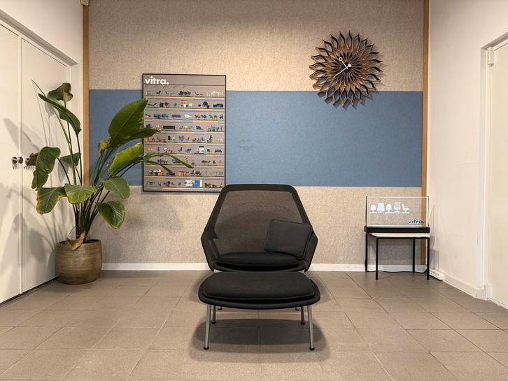 Vitra · Bouroullec · Slow Chair + Ottoman · Zwart